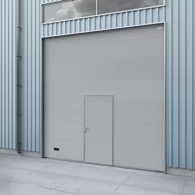 Ворота для производств и складов серии ProTrend Промышленные ворота цвет серебристый металлик